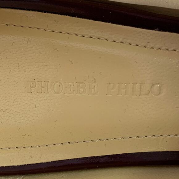 PHOEBE PHILO Size 7.5 Burgundy Leather Pointed Toe Pumps - Picture 7 of 8